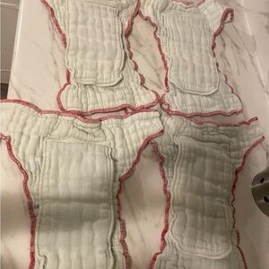 SOLD 4 Organic unbleached cotton Medium workhorses with Red Trim
